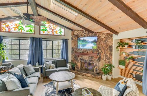Crestline House | Cozy Crestline Retreat with Hot Tub Just Steps to Lake