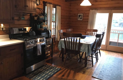 Fair Haven Cabin | Cozy 3-Bedroom Log Home with Lake View & Pool Access