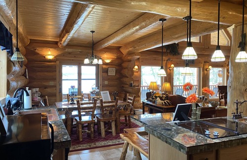Hayward House | Experience Serenity at Custom Log Home on Grindstone Lake