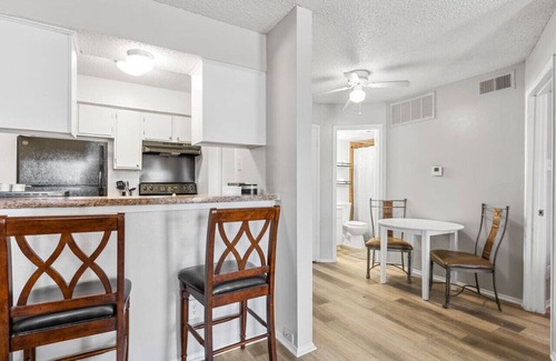 Park Central Apartment | Charming Budget-Friendly Stay in Central DFW with Kitchen