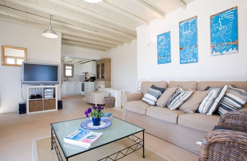 Piso Livadi House | Serene Cycladic Villa with Infinity Pool & Ocean Views