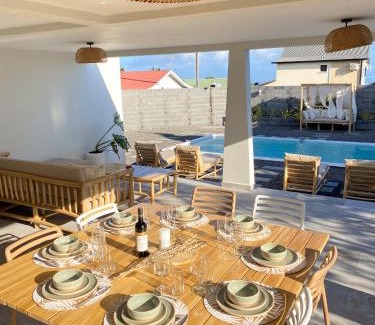 Saint-Louis Villa | Oceanfront Retreat with Pool & Mountain Views