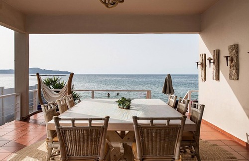 Agii Apostoli Villa | Beautiful Beachfront Villa Saffron Sunset with Jacuzzi Views