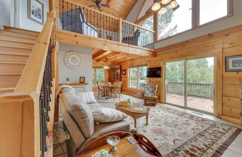 Bostic House | Idyllic Blue Ridge Mountain Cabin with Deck and Fire Pit