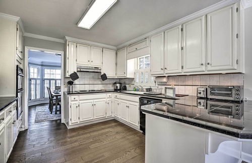 Lawrenceville House | Elegant Lawrenceville Home with Private Backyard & Hot Tub