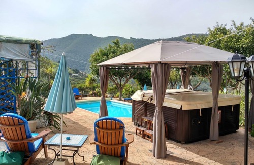 Canillas de Aceituno House | Cozy Studio 'Torre' with Pool Views in Country Retreat