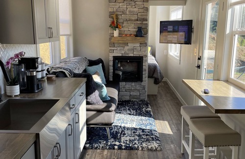 Pacific House | Cozy Tiny Home with Indoor Fireplace & Pet-Friendly Options