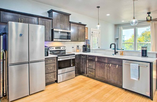 Denison House | Denison Home with Balcony: Steps to Downtown & Family-Friendly