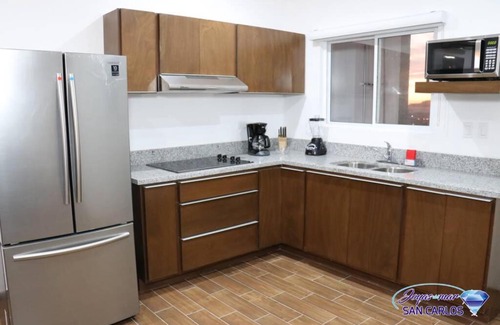 San Carlos Apartment | Topacio 2: Ocean View Retreat with Private Beach Access