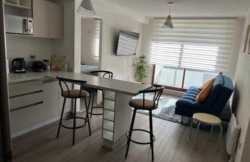 Chillan Apartment | Modern Retreat in Prime Location with Hot Tub Access