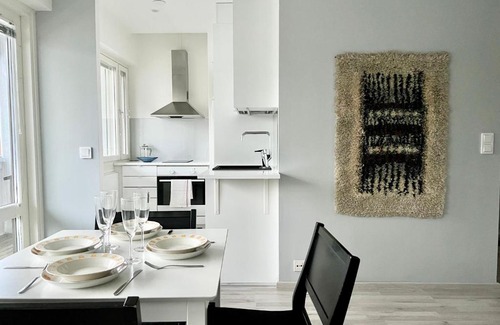 Espoo Apartment | Stylish Studio Steps from Metro with Convenient Parking