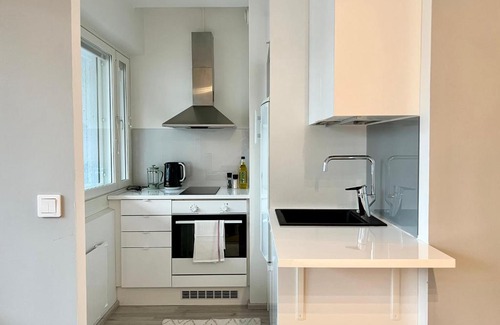 Espoo Apartment | Stylish Studio Steps from Metro with Convenient Parking