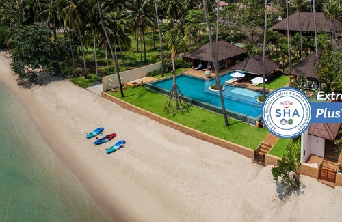 Thong Krut Villa | Elegant 6BR Beachfront Villa with Pool & Ocean Views