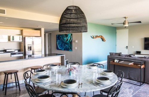 Playacar Condo | Designer Penthouse Paradise with Ocean View & Private Hot Tub