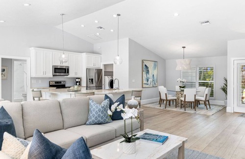 Central Naples House | Chic Designer Pool Home in Naples by Oceanfront Beaches