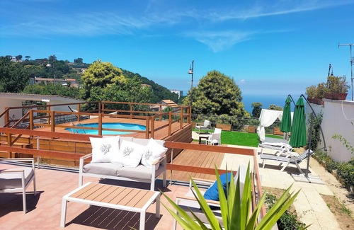 Sant'Agata sui Due Golfi Villa | Ideal Detached Villa with Terraces, Garden & Pool Access