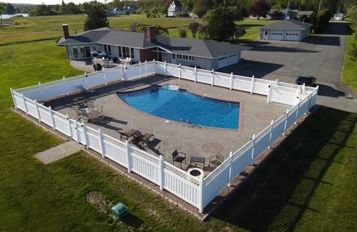 Prospect Harbor House | Oceanfront Bliss: Pet-Friendly Retreat with Pool & Views