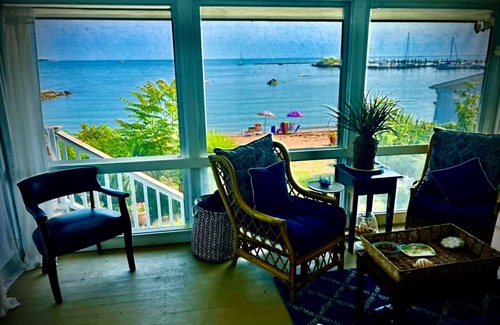 Branford House | Cozy Sandy Beachfront Home with Thimble Islands Views