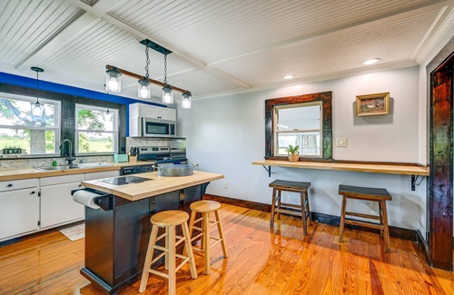 Elkin House | Discover Dobson Farmhouse: Scenic Porch & Spa Amenities!