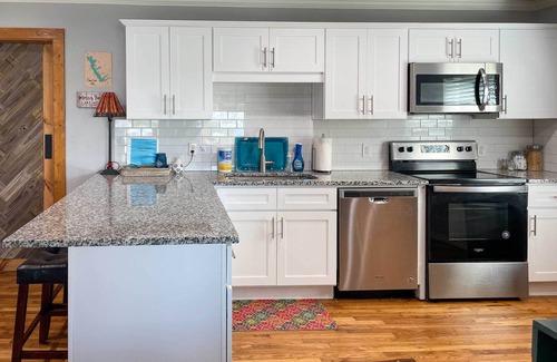 Enchanted Oaks House | Lakefront Cedar Creek Home with Dock & Cozy Fire Pit