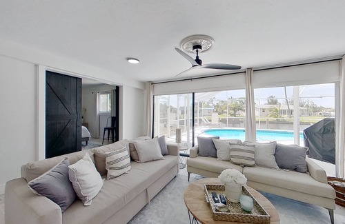 Fort Myers House | Dog-Friendly Retreat with Private Pool and Canal View