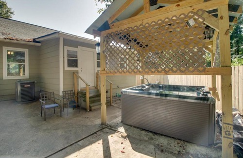 Shelby House | Cozy Shelby Retreat with Private Yard & Relaxing Hot Tub