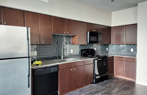 North Burnet Condo | Spacious Domain Condo with Long Private Balcony Access