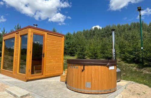 gmina Budry House | Domek 6 osobowy plus sauna i jacuzzi