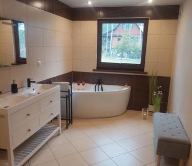Sulecki Borek Cabin | Relax at Domek Aleksander with Pool, Hot Tub & Sauna