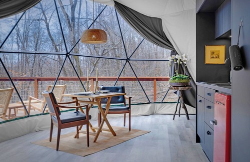 Swan Lake RV Rental | Experience The Domes at Catskills: Lakefront Glamping Escape