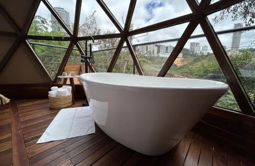 Belo Horizonte Villa | Relax at Domo Vila da Serra with Inviting Hot Tub Amenities