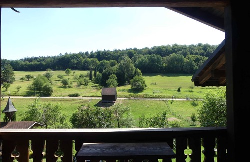 Obersensbach Cottage | Cozy Double Room 6 with Balcony at Pension Holzerstube