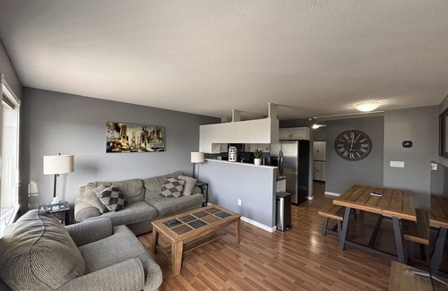 Fort McMurray Condo | River View Condo with Balcony, BBQ & Pool Access