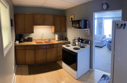 Michigan City Apartment | Downtown Getaway: Family-Friendly Stay with Kitchen Access