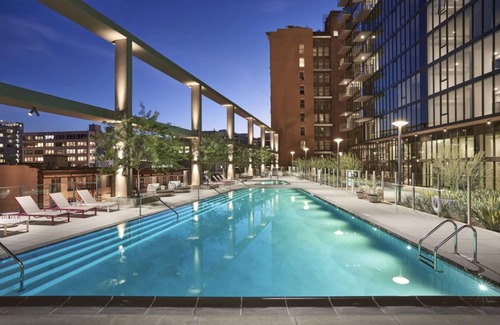 Vernon Apartment | Explore Downtown LA from a City View High-Rise Retreat
