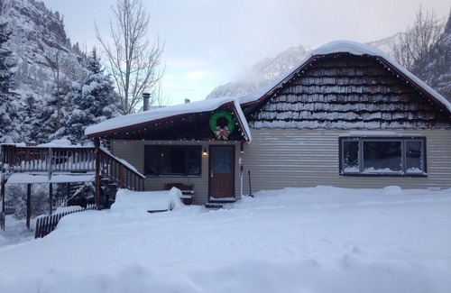 Ouray House | Prime Downtown Ouray Home with Two Living Rooms & Pool