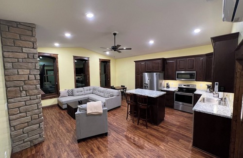Sabetha Apartment | Downtown Retreat Overlooking Main Street Sabetha - Modern & Cozy