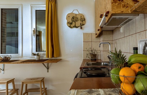 Kalamata Apartment | Central Downtown Yellow Studio with Breakfast & Kitchen
