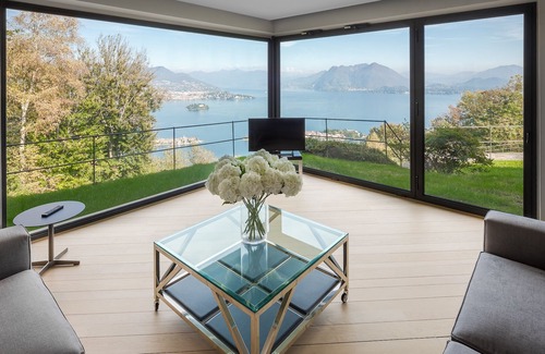 Carciano Villa | Exquisite Villa Petra: Pool, Spa & Lake Views Above Stresa