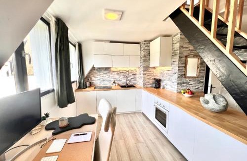 Noisy-sur-Ecole Apartment | Stylish Duplex Design Near Climbing Spots in Fontainebleau