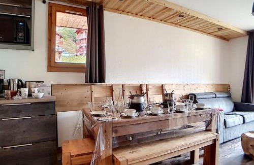 Les Bruyeres Apartment | Renovated Duplex Steps from Ski Slopes with Balcony
