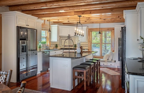 Nebo House | Lakefront Retreat: Dock, Firepit & Mountain Views Await