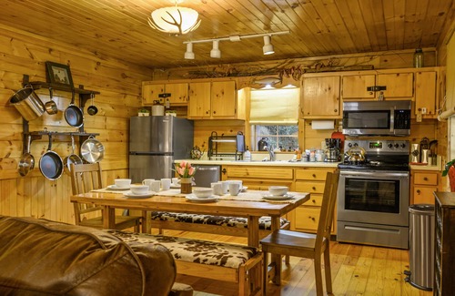 Blue Ridge Cabin | Cozy Retreat with Fireplace & Pool Near Downtown Attractions