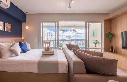 Vila Congonhas Apartment | Bright Studio Retreat with Private Pool in Campo Belo