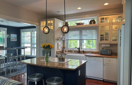 New Buffalo House | Ideal Location: Steps to Town & Beach with Ocean Views