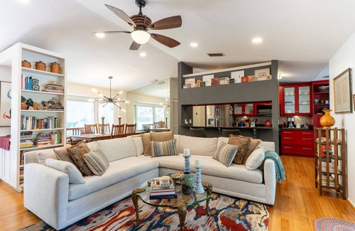 Indian Beach Sapphire Shores House | Artistic Boho Bungalow with Pool and Ocean Views