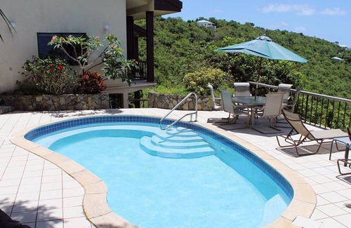 Maho Bay Quarter House | Eco-Friendly 3 BR villa with pool. Stunning Coral Bay views!