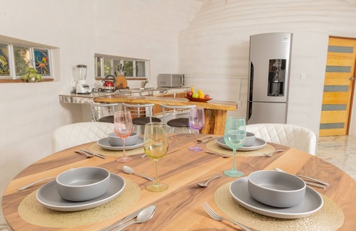 Leona Vicario House | Eco-Friendly Dome Retreat in Lush Jungle with Pool & Amenities