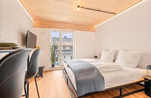 Friedrichshafen Apartment | Comfortable Einzimmer Wohlfühlapartment VIER with AC