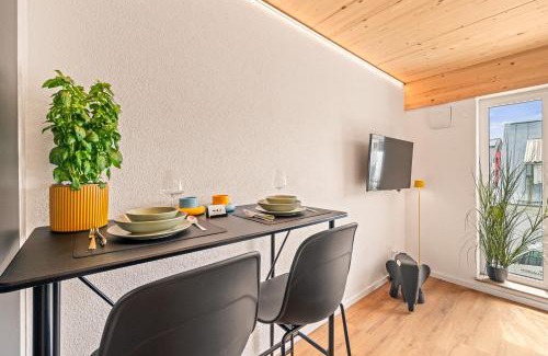 Friedrichshafen Apartment | Comfortable Einzimmer Wohlfühlapartment VIER with AC